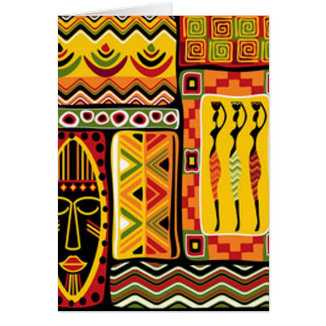Colourful African Pattern Print Collage (Front)