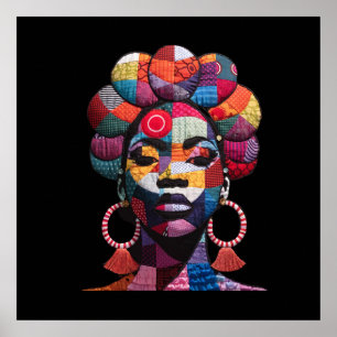 Colourful African Woman Poster