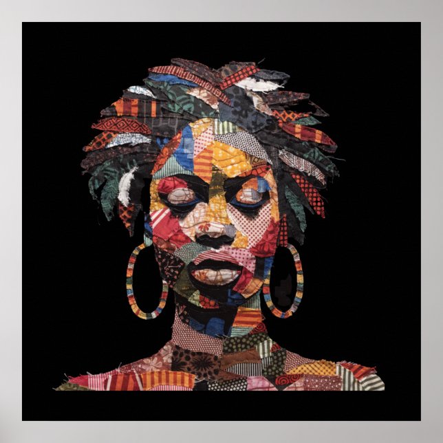 Colourful African Woman Poster (Front)