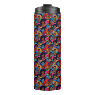 Colourful African women on blue Thermal Tumbler