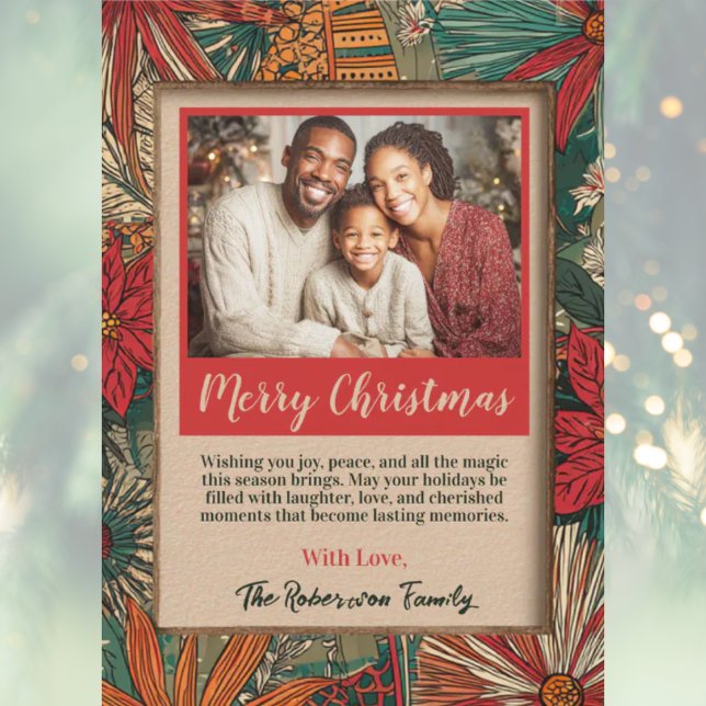 Colourful Afro-Boho Merry Christmas  Holiday Card (Creator Uploaded)