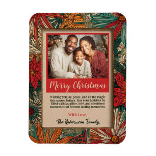 Colourful Afro-Boho Merry Christmas  Magnet