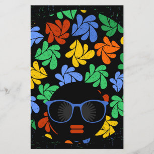 Colourful Afro Love Stationery