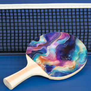 Colourful agate seamless pattern, monogram ping pong paddle