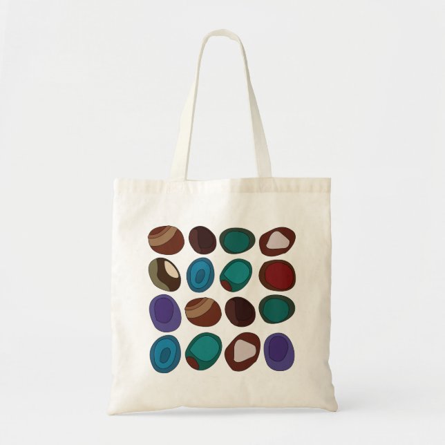 Colourful Agate Stone Crystal Pattern Tote Bag (Front)