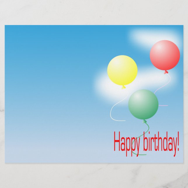 Colourful air balloons flyer (Front)