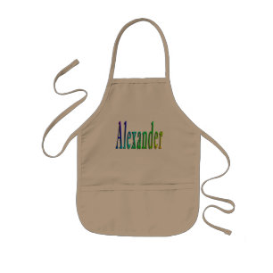 Colourful Alexander Name, Kids Apron