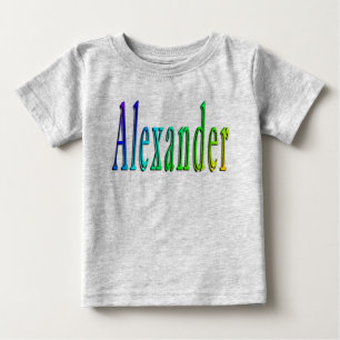 Colourful Alexander Name Logo, Baby T-Shirt