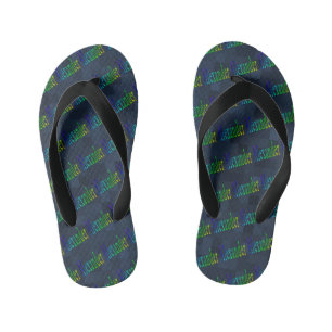 Colourful Alexander Name Logo, Kid's Jandals