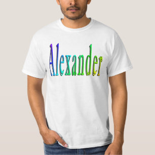 Colourful Alexander Name Logo, T-Shirt