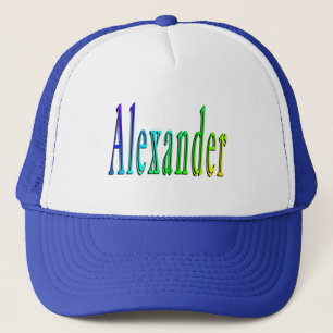 Colourful Alexander Name Logo, Trucker Hat