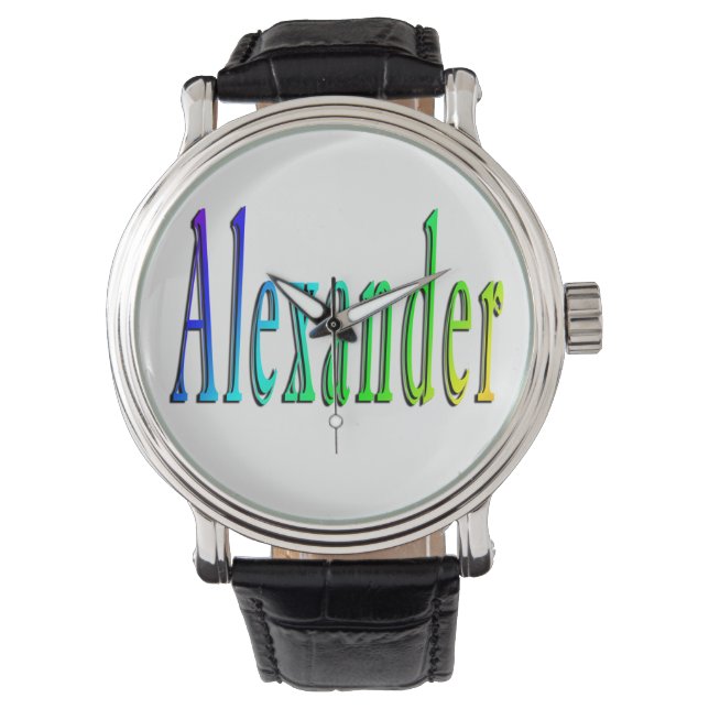 Colourful Alexander Name Logo, Watch (Front)