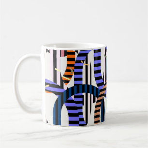 Colourful algorithmic art pattern coffee mug