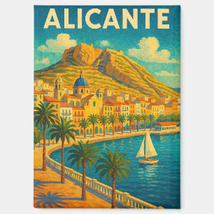 Colourful Alicante Spain Vintage Travel Magnet