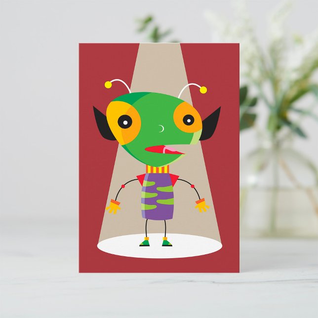 Colourful Alien Ant in Spotlight Quirky Sci-Fi  Invitation (Creator Uploaded)