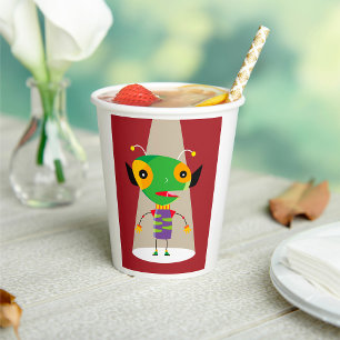 Colourful Alien Ant in Spotlight Quirky Sci-Fi  Paper Cups