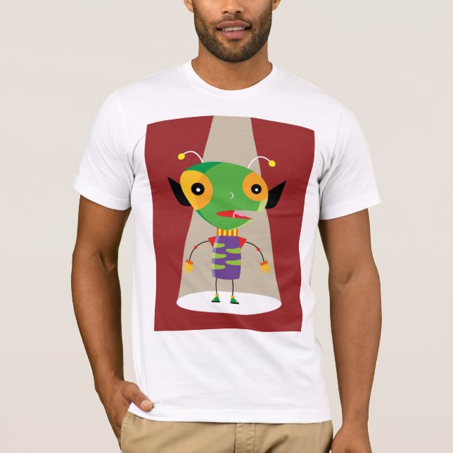 Colourful Alien Ant in Spotlight Quirky Sci-Fi  T-Shirt (Front)