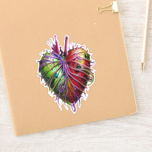 Colourful alien hearts
