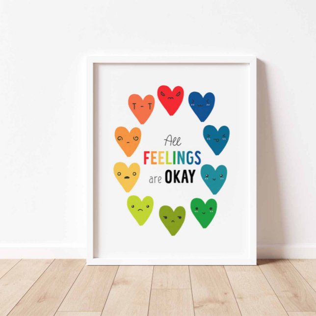 Colourful All feelings are OK poster (Creator Uploaded)