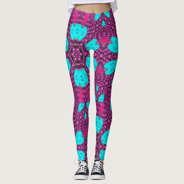 Colourful All-Over-Print Leggings (Front)