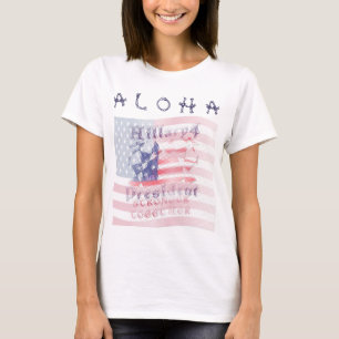 Colourful Aloha Hawaii USA Hillary for President T-Shirt