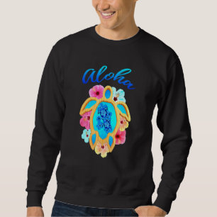 Colourful Aloha Hawaii Vacation Sea Turtle Sweatshirt