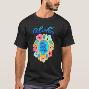 Colourful Aloha Hawaii Vacation Sea Turtle T-Shirt
