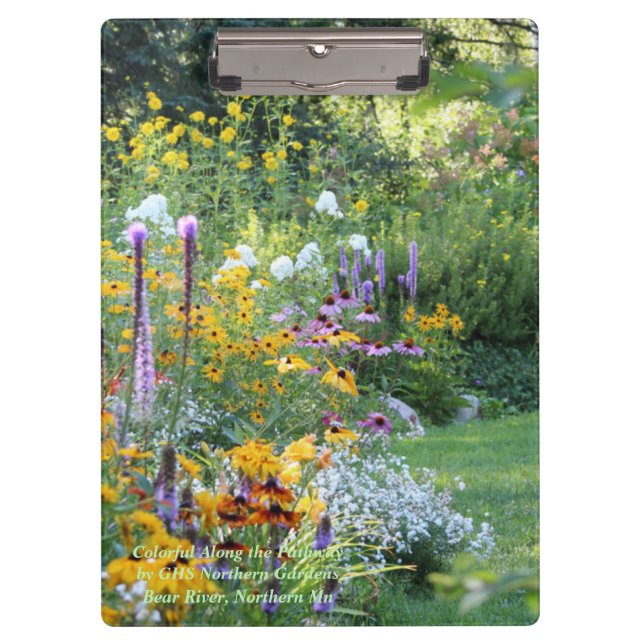 Colourful Along the Pathway! Three Gardens Meet Clipboard (Front)