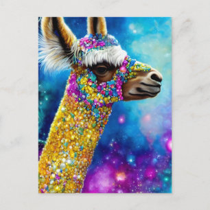 Colourful Alpaca Postcard