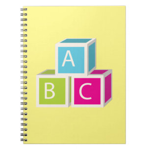 Colourful Alphabet blocks Spiral Notebook