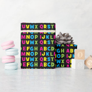 Colourful Alphabet Kindergarten Preschool Alphabet Wrapping Paper
