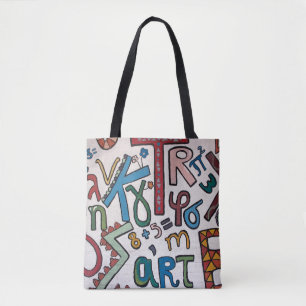 Colourful Alphabet  Tote Bag