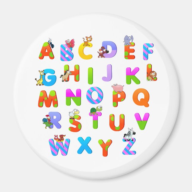 Colourful Alphabetical Letters Magnet (Front)