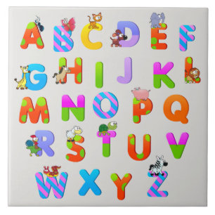Colourful Alphabetical Letters Tile