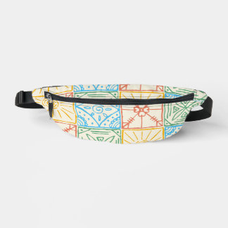 Colourful Amalfi style tile seamless pattern Bum Bags