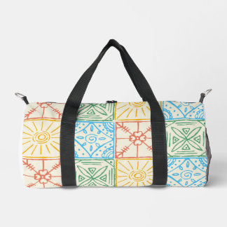 Colourful Amalfi style tile seamless pattern Duffle Bag