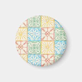 Colourful Amalfi style tile seamless pattern Magnet