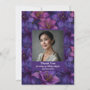 Colourful Amaryllis 21St Birthday Gifts For Mother Thank You Card