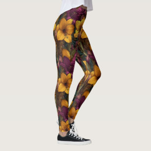 Colourful Amaryllis Flower Weightlifting Gym Leggings
