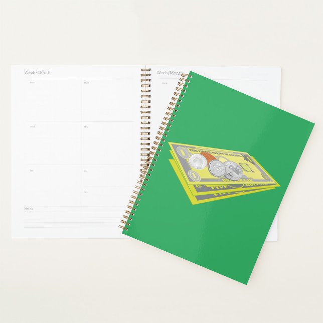 Colourful American Money Cash and Coins  Planner (Creator Uploaded)
