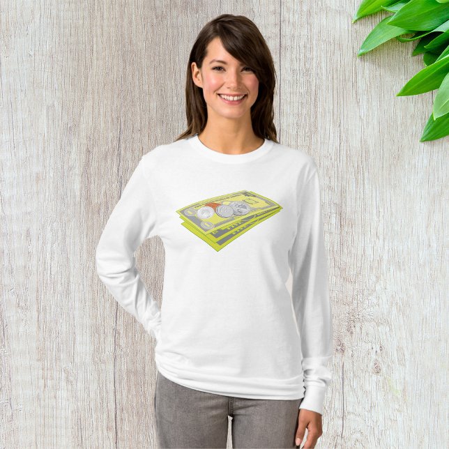 Colourful American Money Cash and Coins  T-Shirt (Creator Uploaded)