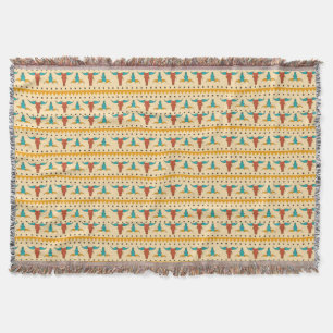 Colourful American Southwest themed pattern Throw Blanket