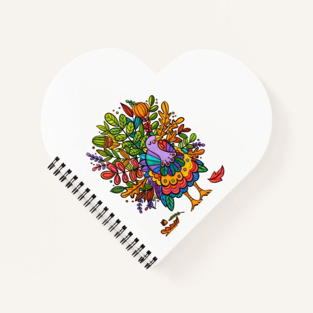 Colourful and amazing funny turkey styled notebook (Front)