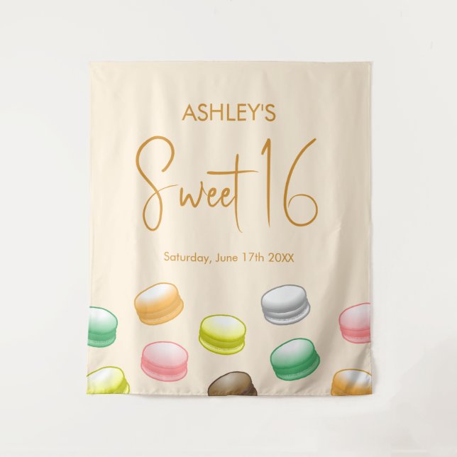 Colourful and Beautiful Macarons Tapestry (Front)