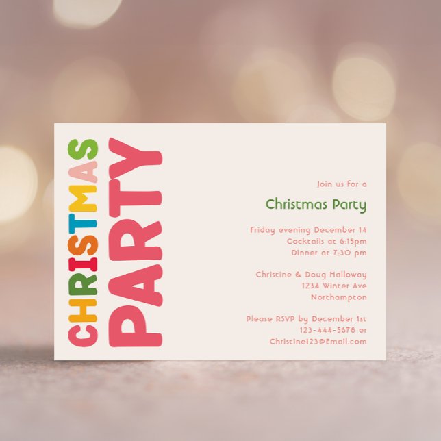 Colourful and Bright Christmas Party Invitation (Creator Uploaded)