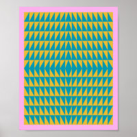Colourful and Bright Geometric Triangle Design