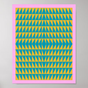 Colourful and Bright Geometric Triangle Design Poster