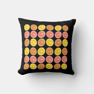 Colourful and Bright GrapeFruit Slices Cushion