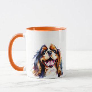 Colourful and cute Cavalier King Charles Spaniel Mug
