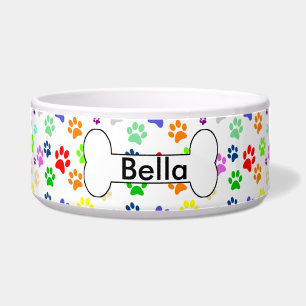 Colourful and Cute Pet Paws Pattern Monogram
